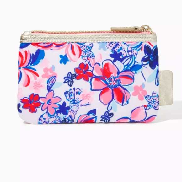 New LILLY PULITZER Zip Top Wallet Resort White NWT Party Like a Lobster - Picture 2 of 2